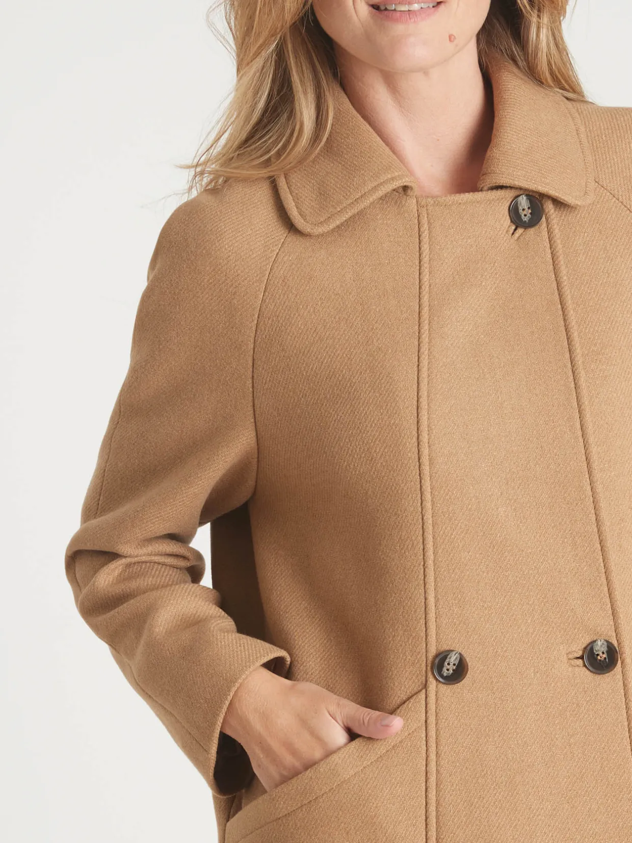 Femme Daxon Caban 50% laine large col