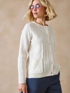 Femme Daxon Cardigan en maille torsadée