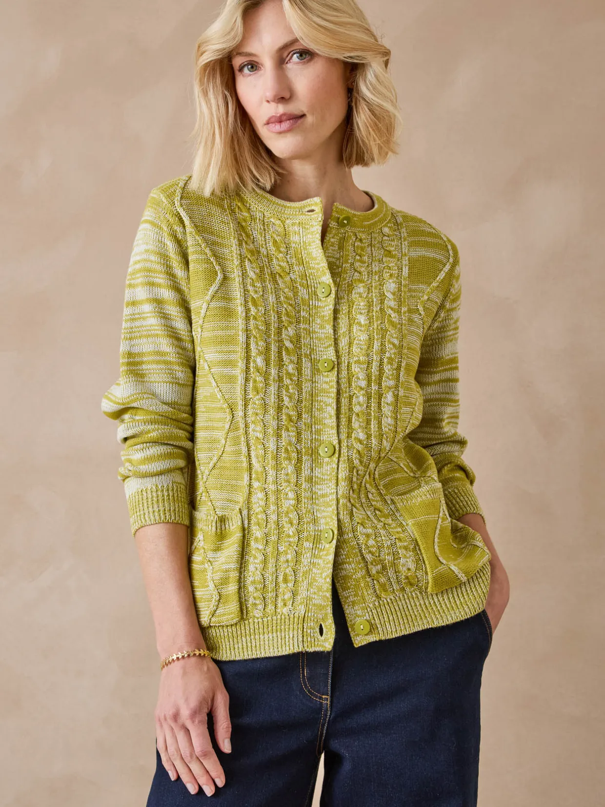 Femme Daxon Cardigan en maille torsadée