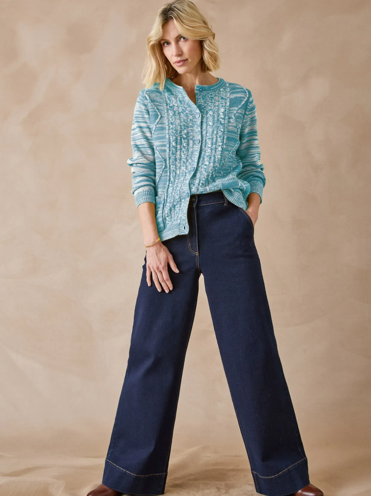 Femme Daxon Cardigan en maille torsadée