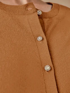 Femme Daxon Cardigan élégant boutons-bijoux