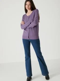 Femme Daxon Cardigan élégant boutons-bijoux