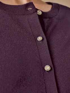 Femme Daxon Cardigan élégant boutons-bijoux