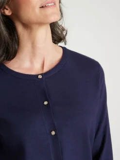 Femme Daxon Cardigan élégant boutons-bijoux