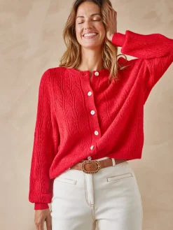 Femme Daxon Cardigan point ajouré fantaisie