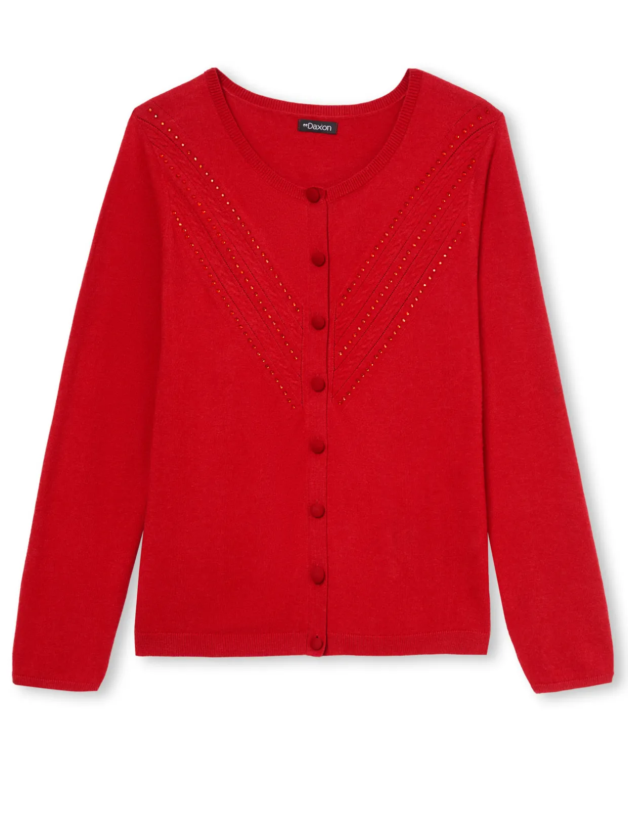 Femme Daxon Cardigan point fantaisie détails rivets