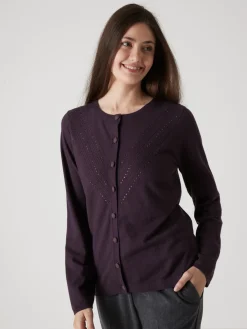 Femme Daxon Cardigan point fantaisie détails rivets