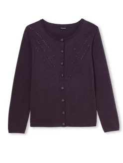 Femme Daxon Cardigan point fantaisie détails rivets