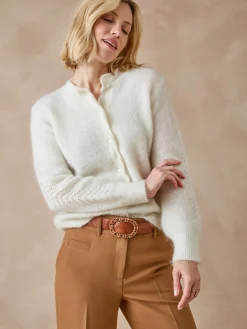 Femme Daxon Cardigan points fantaisie ajourés