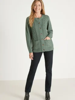 Femme Daxon Cardigan torsadé col rond