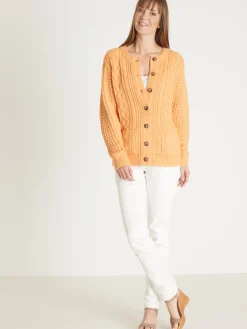 Femme Daxon Cardigan torsadé col rond