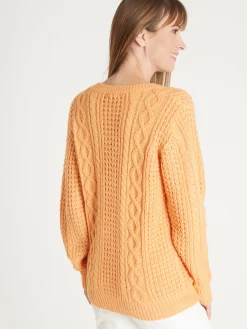 Femme Daxon Cardigan torsadé col rond