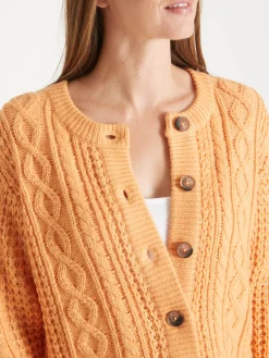 Femme Daxon Cardigan torsadé col rond