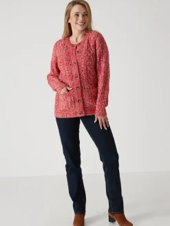 Femme Daxon Cardigan torsadé col rond