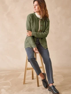 Femme Daxon Cardigan torsadé col rond