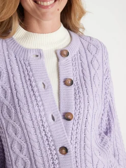 Femme Daxon Cardigan torsadé col rond