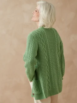 Femme Daxon Cardigan torsadé col rond