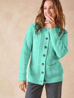 Femme Daxon Cardigan torsadé col rond