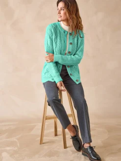 Femme Daxon Cardigan torsadé col rond