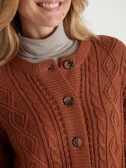 Femme Daxon Cardigan torsadé col rond