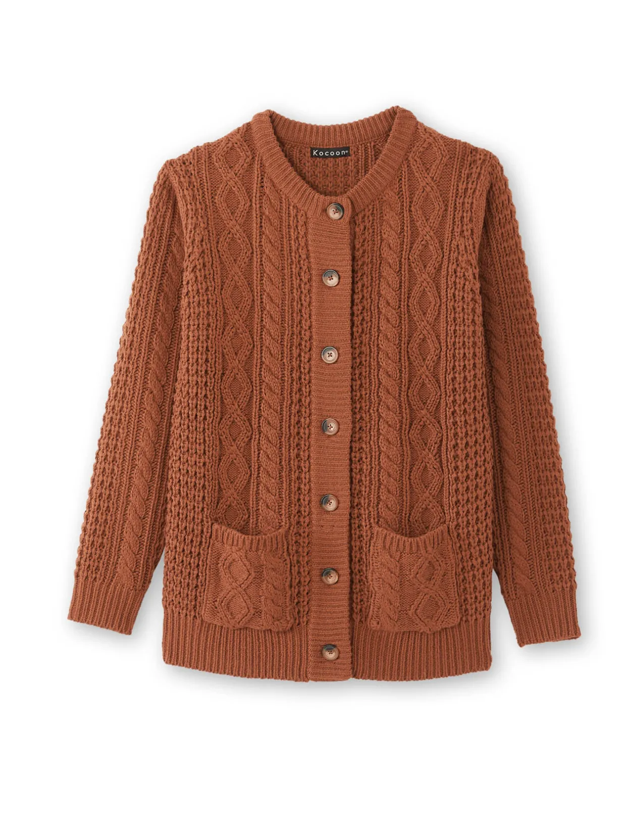 Femme Daxon Cardigan torsadé col rond