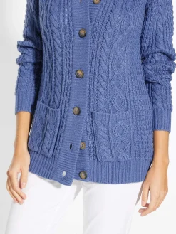 Femme Daxon Cardigan torsadé col rond