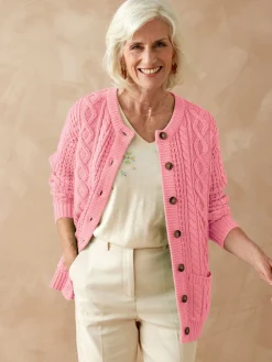 Femme Daxon Cardigan torsadé col rond