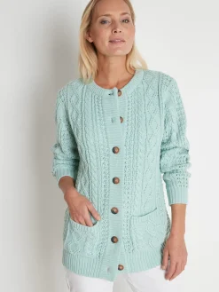 Femme Daxon Cardigan torsadé col rond