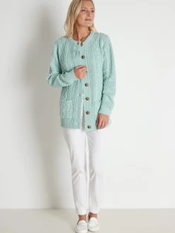 Femme Daxon Cardigan torsadé col rond