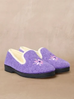 Femme Pédiconfort Charentaises entièrement fourrées laine