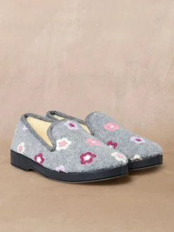 Femme Pédiconfort Charentaises entièrement fourrées laine