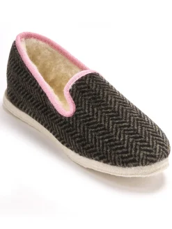 Femme Pédiconfort Charentaises fourrées semelle feutre