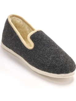 Homme Pédiconfort Charentaises fourrées semelle feutre