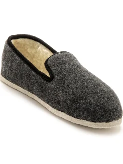 Homme Pédiconfort Charentaises mixtes fourrées laine