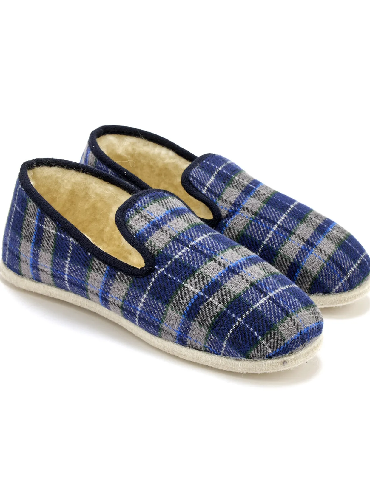 Homme Pédiconfort Charentaises mixtes fourrées laine