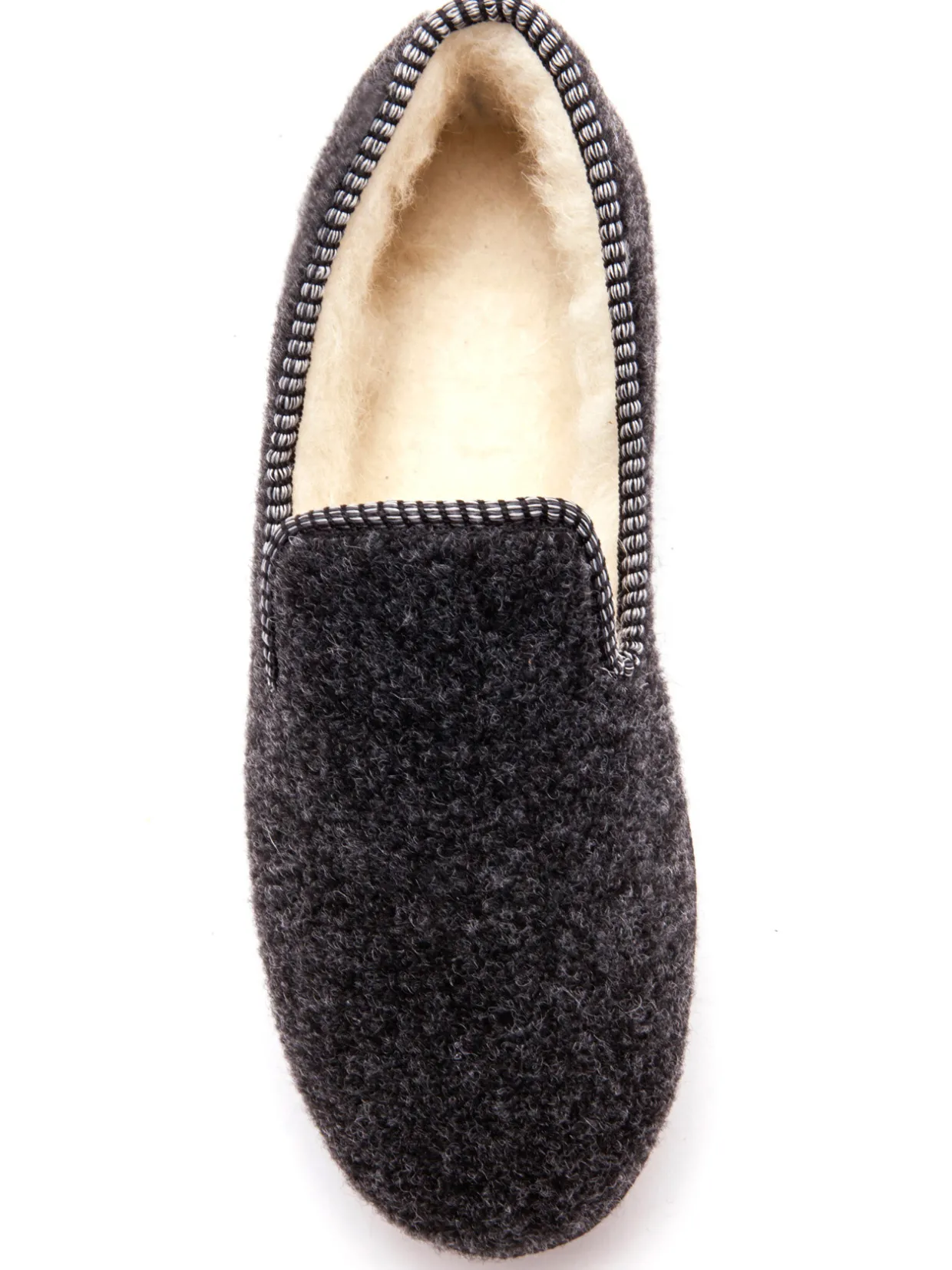 Homme Pédiconfort Charentaises mixtes fourrées laine