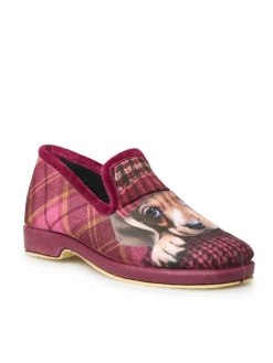 Femme Pédiconfort Charentaises motif chat ou chien