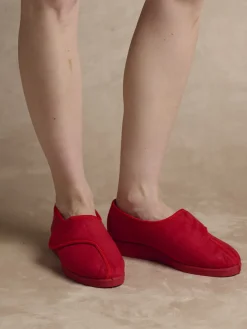 Femme Pédiconfort Chaussons à patte auto-agrippante