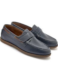 Homme Pédiconfort Chaussures bateau patte scratch