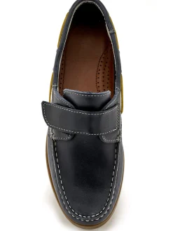 Homme Pédiconfort Chaussures bateau patte scratch