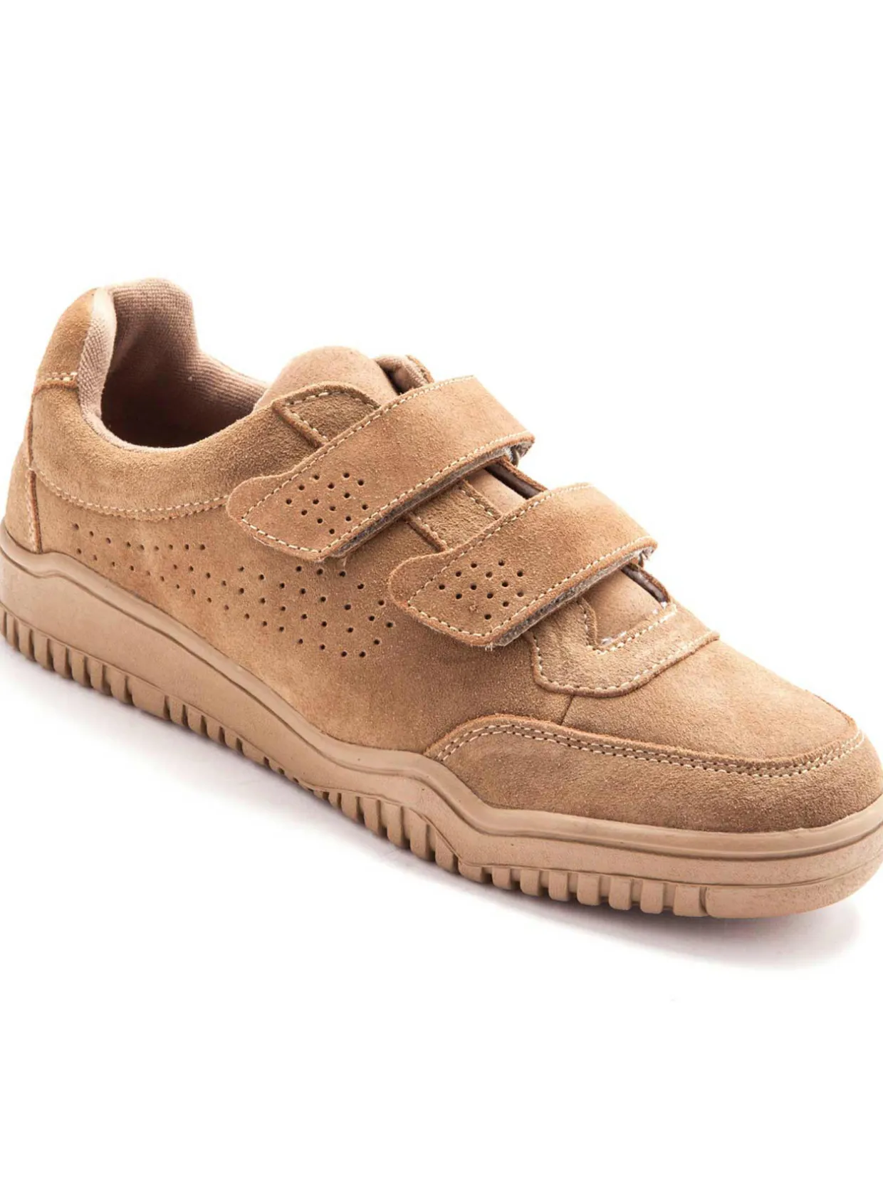 Homme Pédiconfort Chaussures cuir à scratch extra-larges