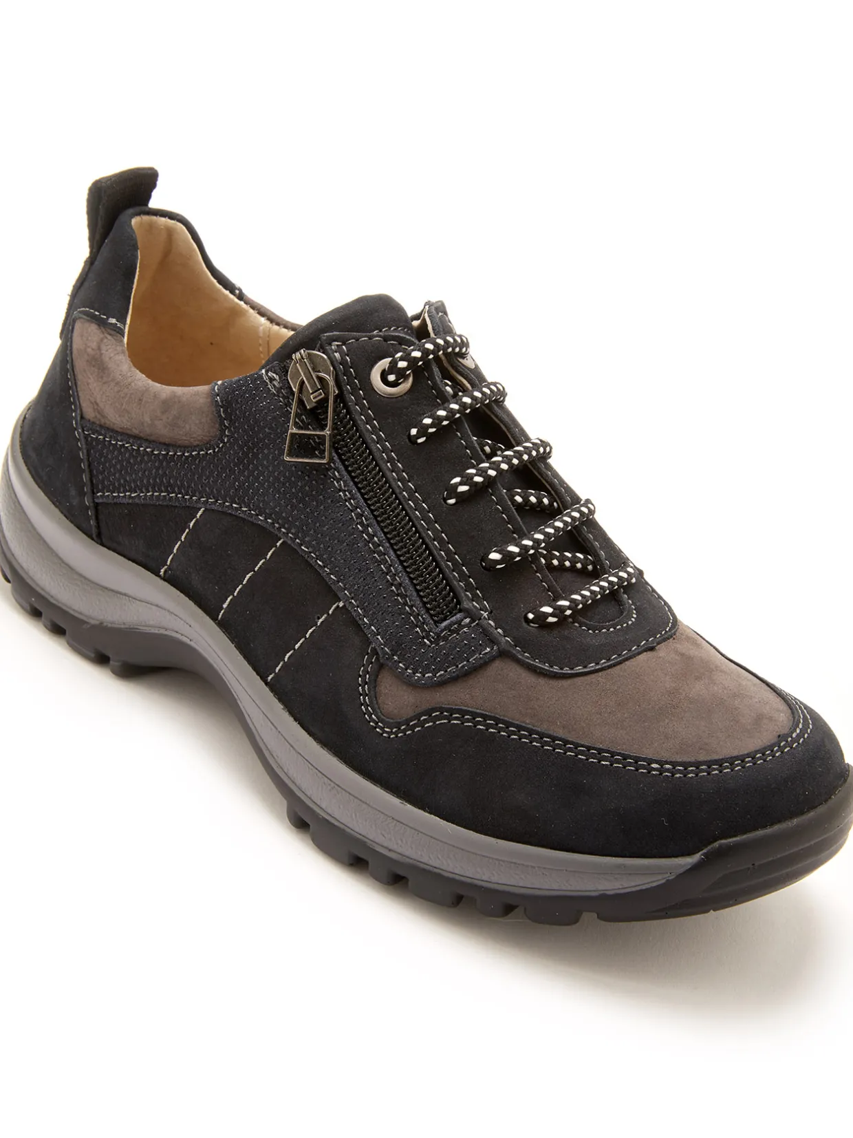 Femme Pédiconfort Chaussures de randonnée à lacets et zip
