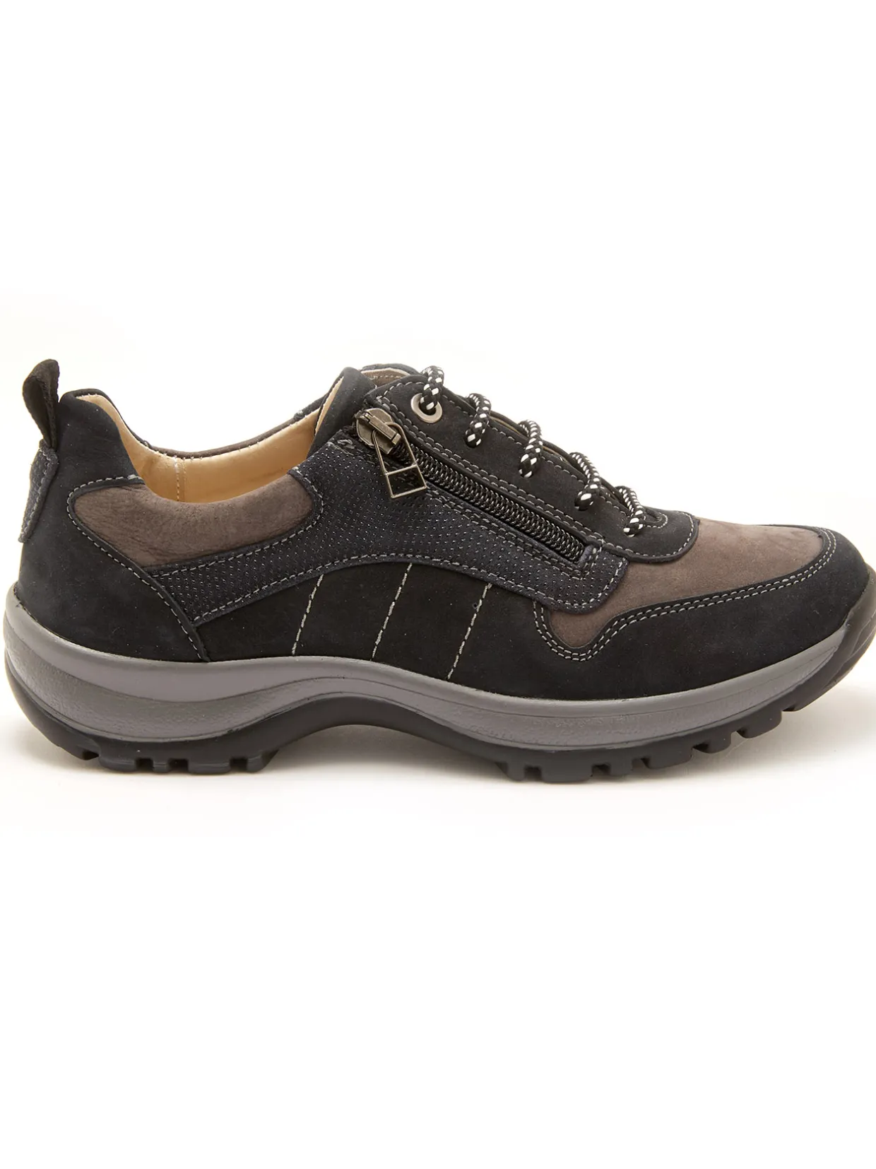 Femme Pédiconfort Chaussures de randonnée à lacets et zip