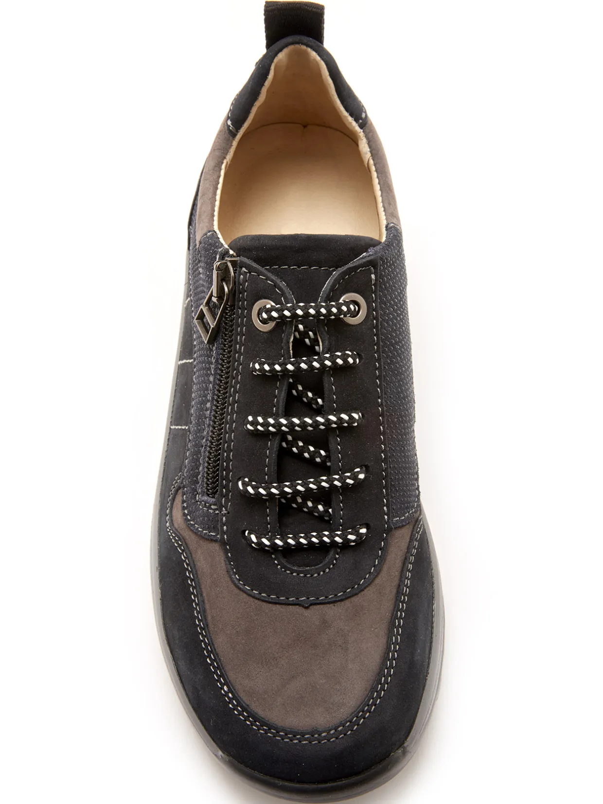 Femme Pédiconfort Chaussures de randonnée à lacets et zip