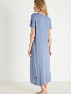 Daxon Chemise de nuit avec résille