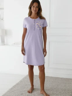 Daxon Chemise de nuit courte forme liquette
