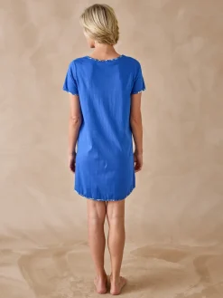 Daxon Chemise de nuit courte maille pur coton