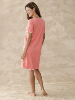 Daxon Chemise de nuit courte manches courtes