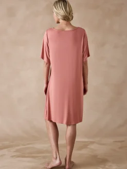 Daxon Chemise de nuit courte évasée fluide