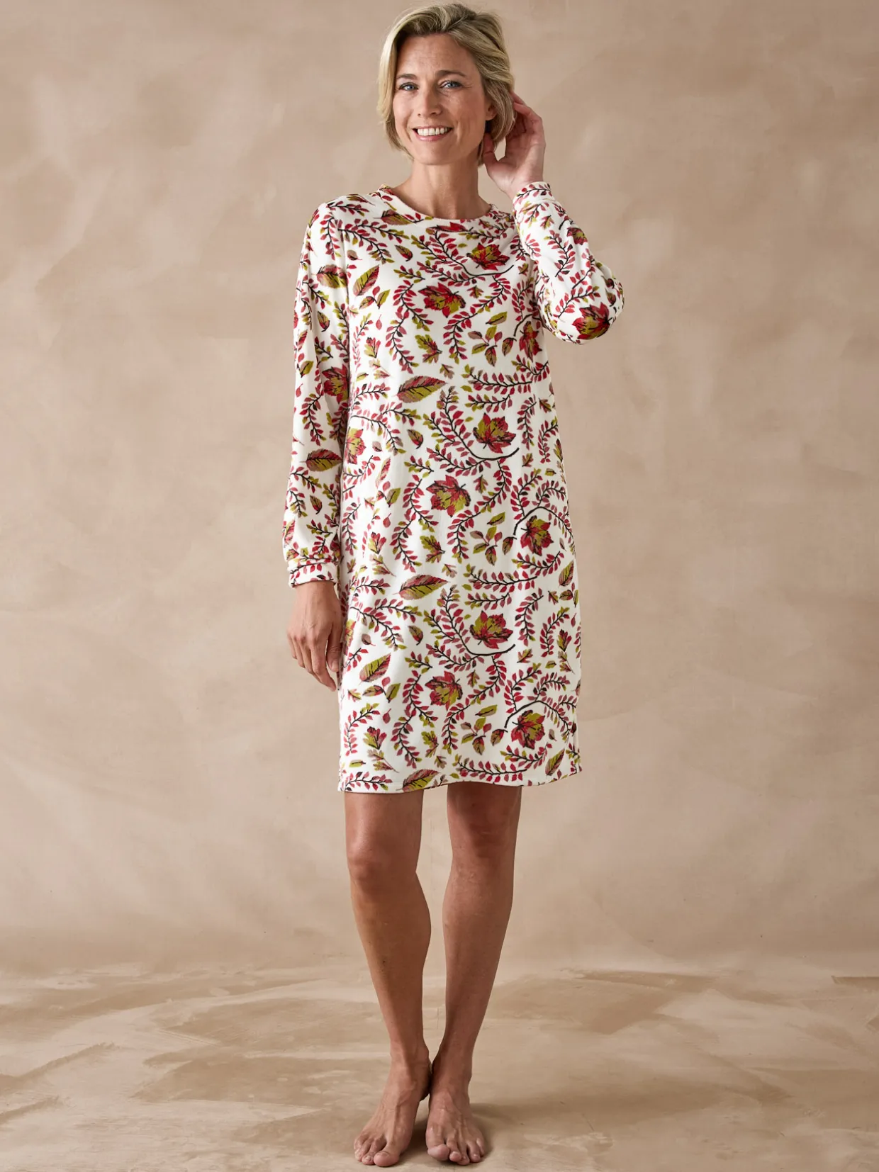 Daxon Chemise de nuit en maille polaire